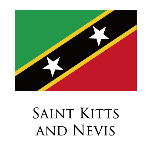 Saint Kitts and Nevis flag logo vinyl decal